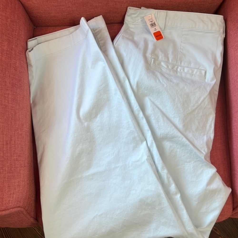 GAP WOMENS SIZE 16 TALL STRAIGHT UP POWDER BLUE KHAKIS NEW WITH‎ TAG